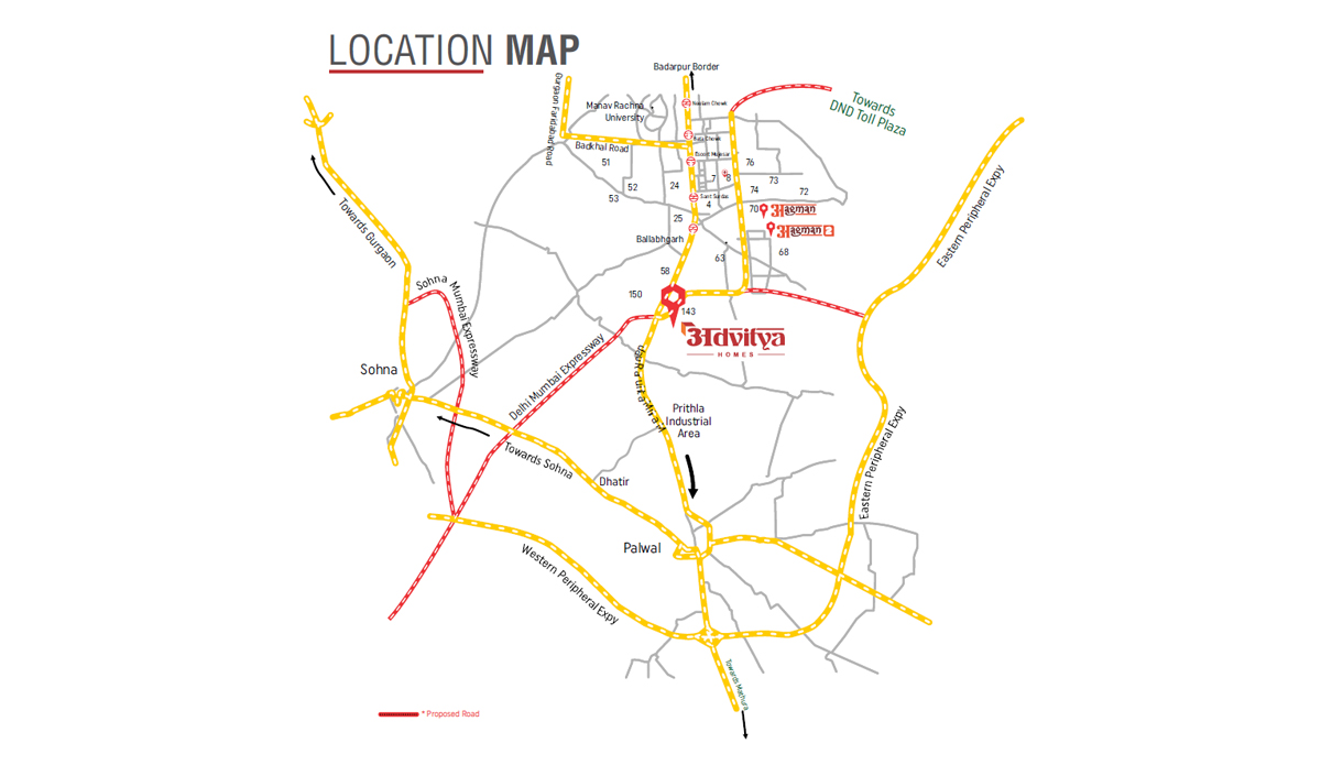 advitya flats location Sector 143 mathura road