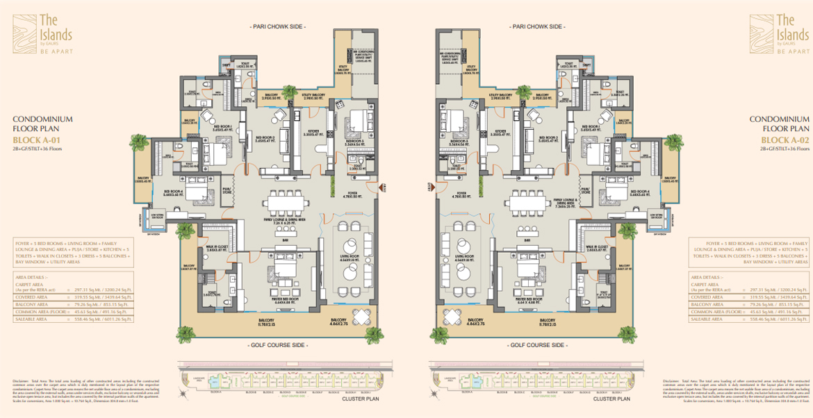 the island by gaurs apartment indside